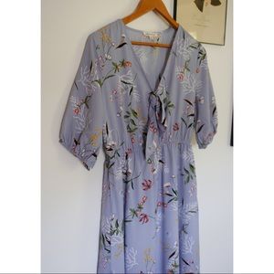 L, Cedar & Gold, Midi Floral Dress